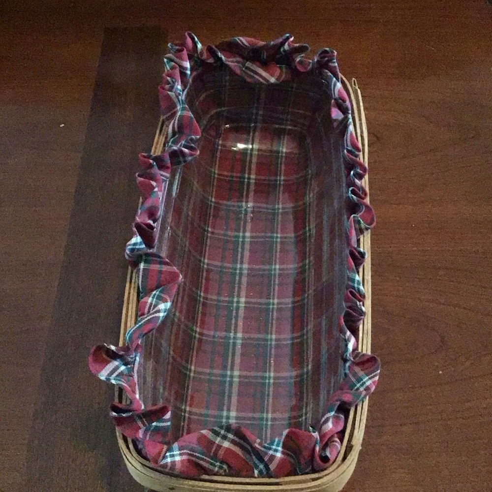 Plaid Basket with Ruffled Liner